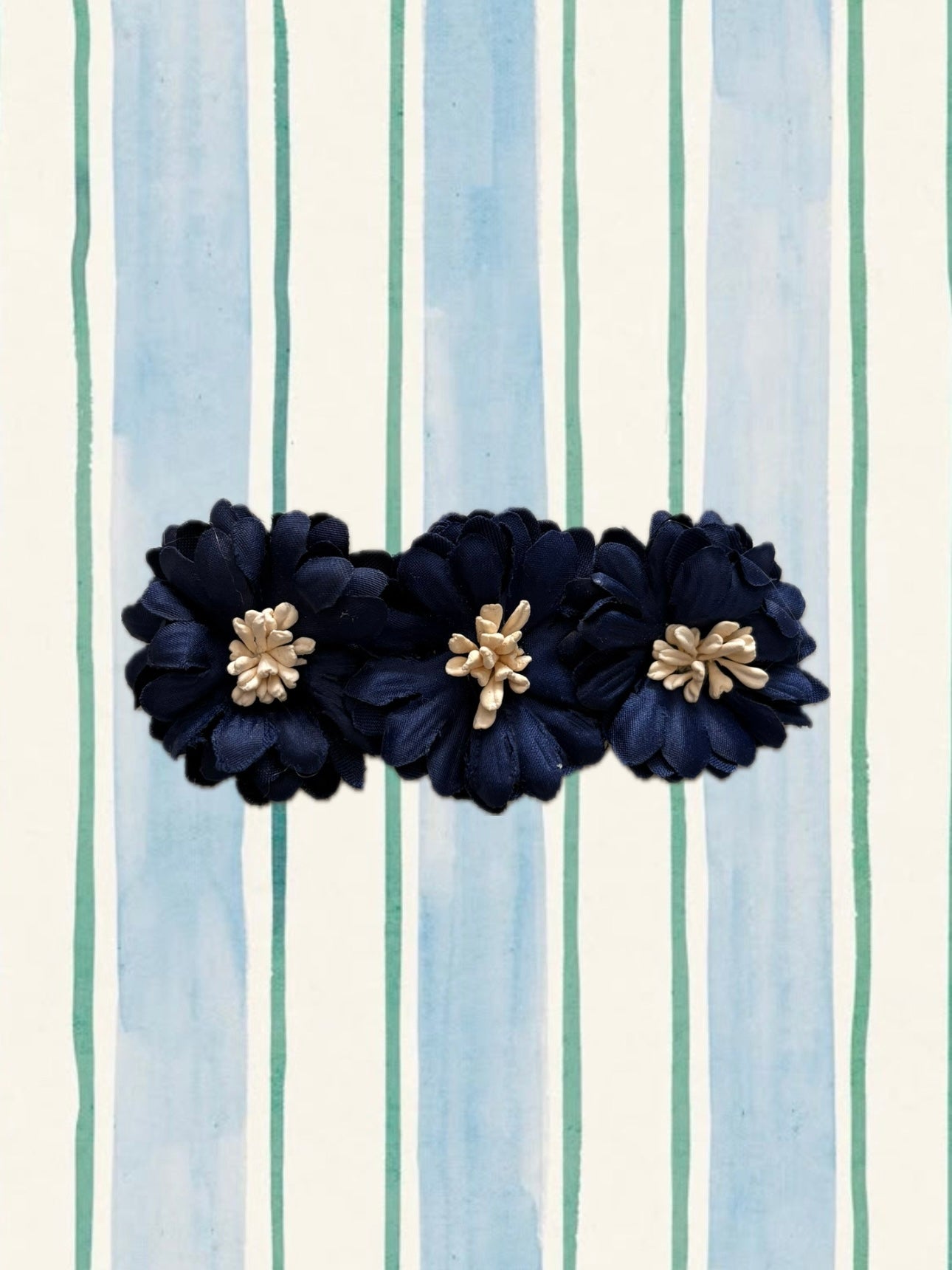 Navy Flower Pin